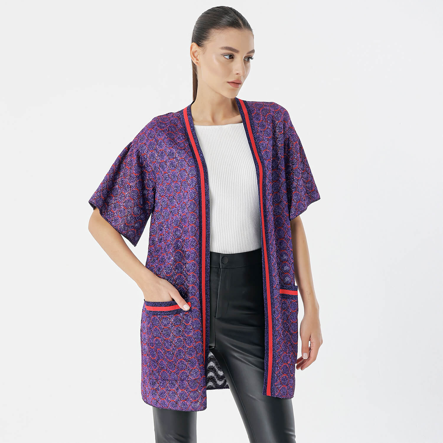 Missoni - Purple Red Shiny Cardigan